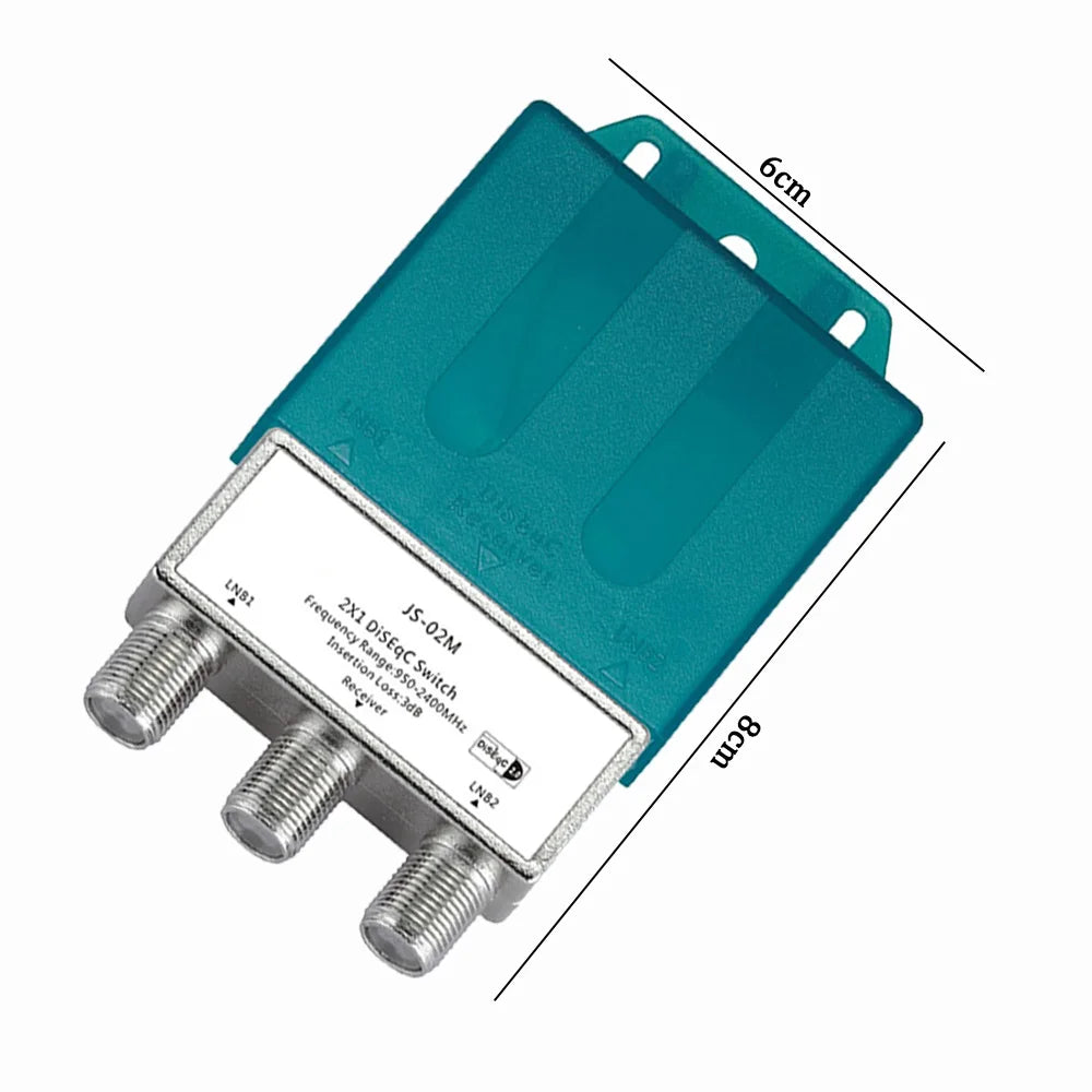 TV Waterproof DS-04M Satellite 950-2400MH 2x1 DiSEqC Switch Antenna FTA Dish Flat LNB Multiswitch For Satellite TV Receiver