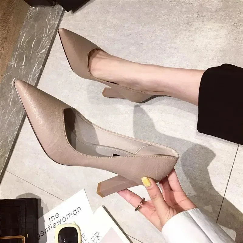 Cresfimix Sapatos Femininas Women Cute Light Weight Spring Slip on Office Pumps Lady Classic Sexy Shoes Zapatos De Mujer A1149