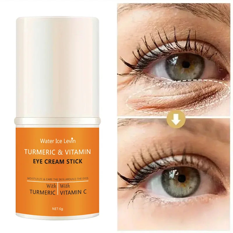 Turmeric vitamin c eye cream stick nourish skin, improve fine lines, relieve eye bags and dark circles, brighten eye skin