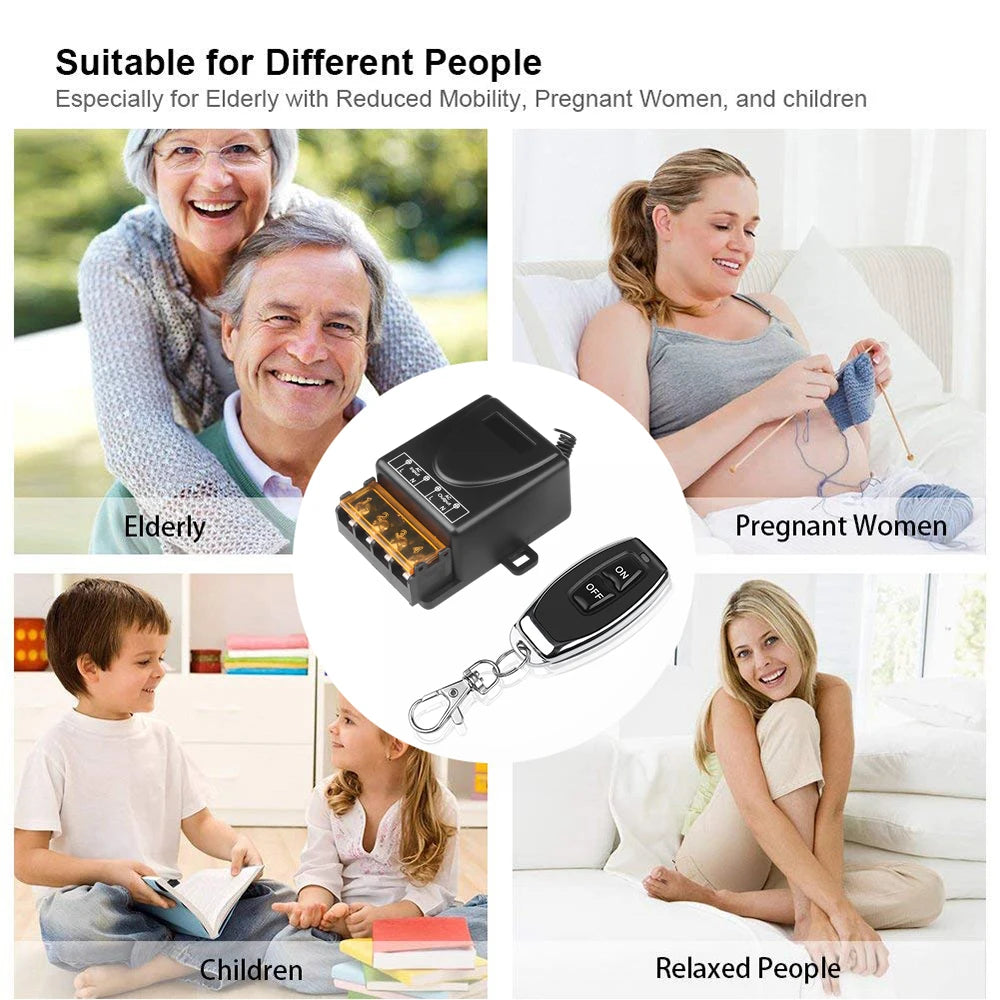 433Mhz Remote Control Switch AC220V 10A Hign Power On off Remote Control Transmitter for Water Pump Motor LED/Electric Appliance