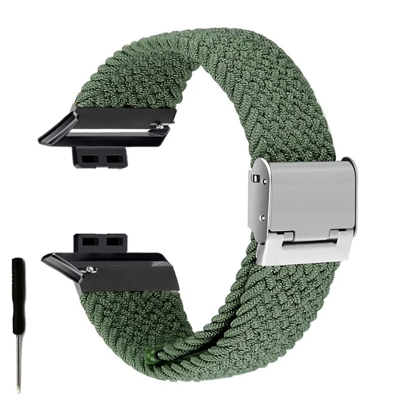 Nylon Braided Watch Strap for Huawei Watch Fit 3 Elastic Loop for Huawei Watch Fit 2 1Adjustable Band Bracelet Metal Connector