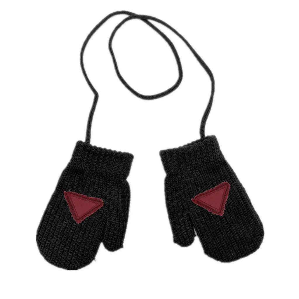 Winter Cotton Knitted Beanies Leather Heart Outdoor Hat Children Hats Personality Table hats girl hat boy hat