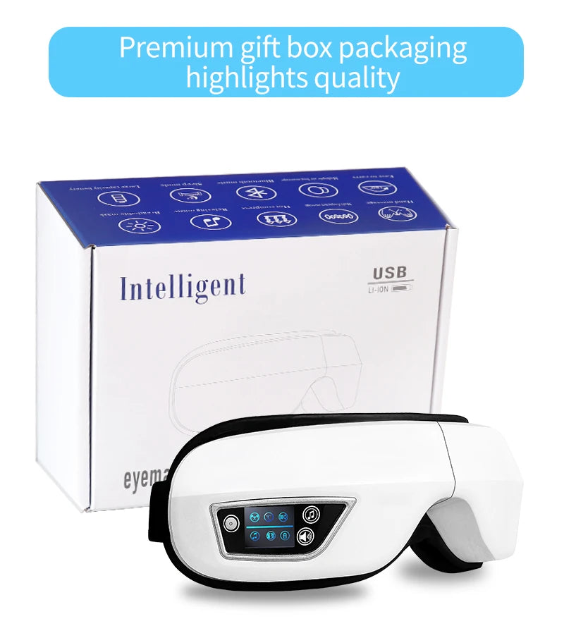 Electric Eye Massager With Heat Vibration Bluetooth Music Massage Relax Glasses DC Eyes Care Device