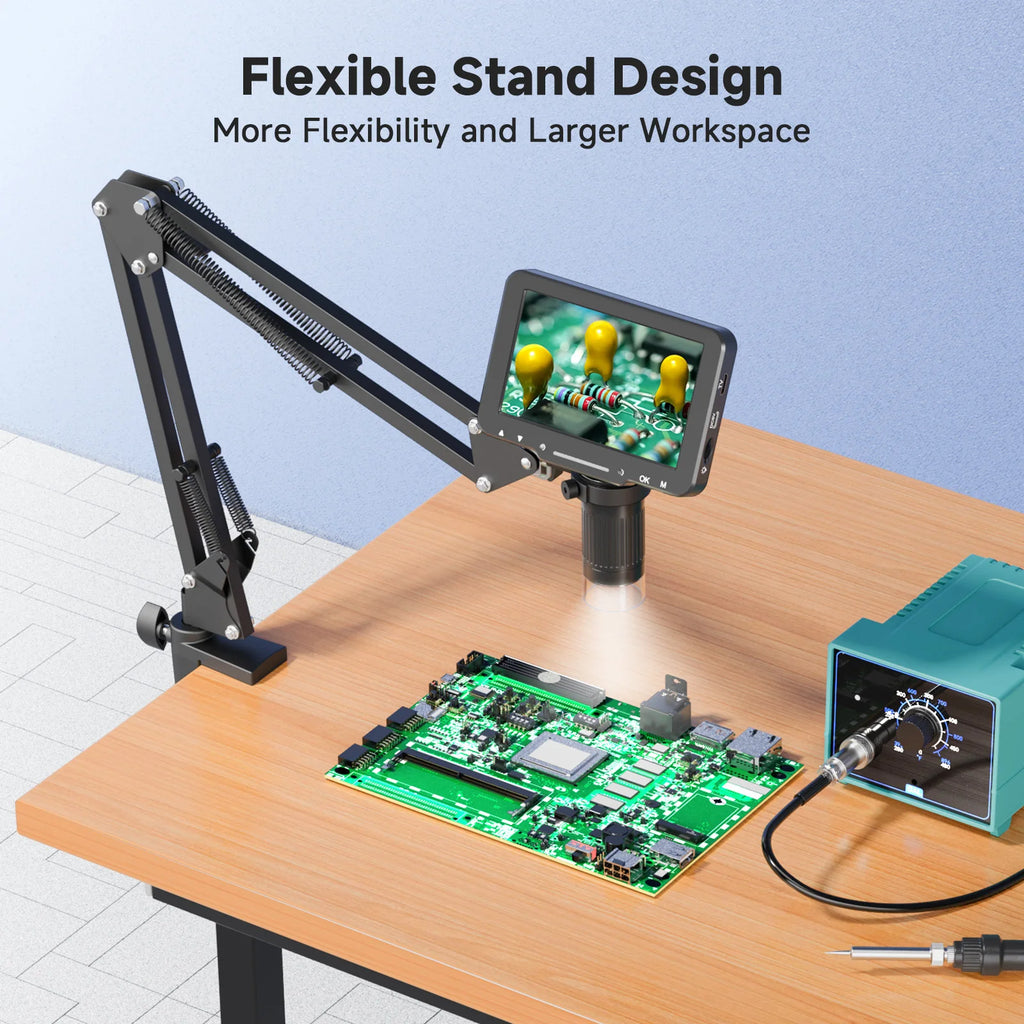 Flex Digital Microscope 1000X Soldering Microscope 1920P HD Ultra-Precise Camera Sensor Microscope for Repair, Coins, Jewelry