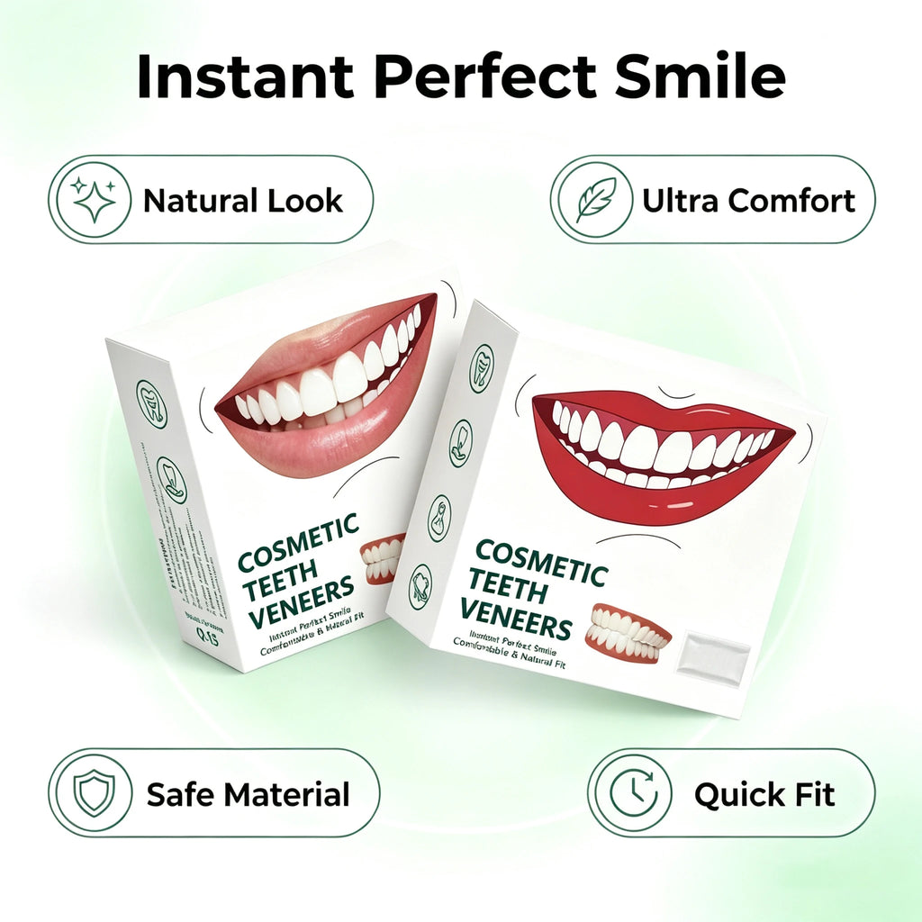 Natural‑Looking Silicone Full Denture Upper Lower Set Soft Comfortable Reusable False Teeth for Daily Oral Care for Men Women