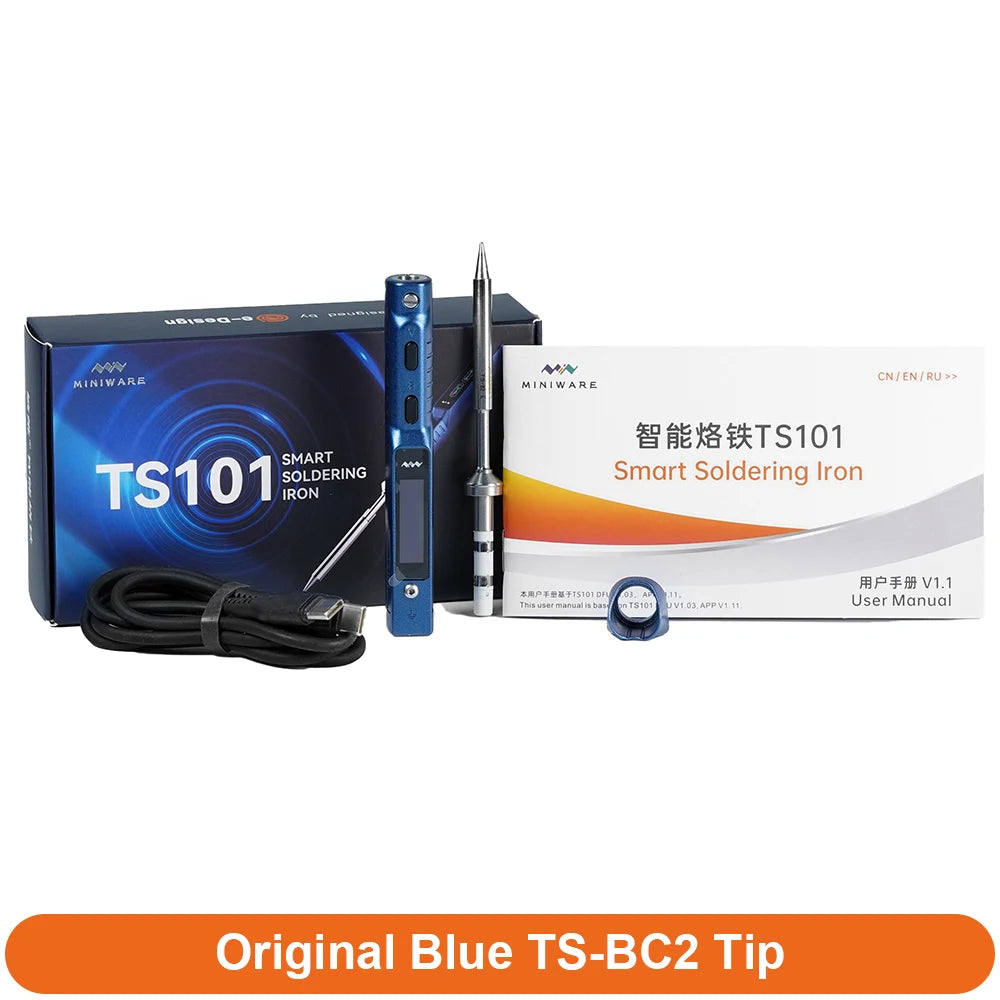 Original MINIWARE TS101 Soldering Iron Portable Adjustable Temperature Digital Solder Station Tip TS-BC2 PD3.1 90W TS100 Upgrade