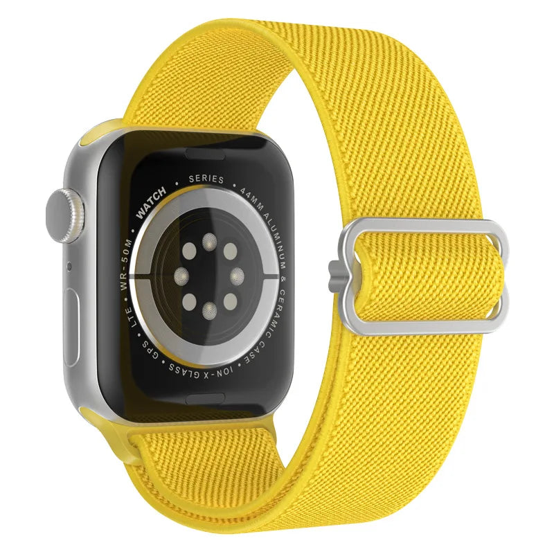 Scrunchie Strap for Apple watch Ultra 49mm band 45mm 44/46mm 41mm Adjustable Nylon Loop bracelet iWatch serie se 6 7 8 9 10 11