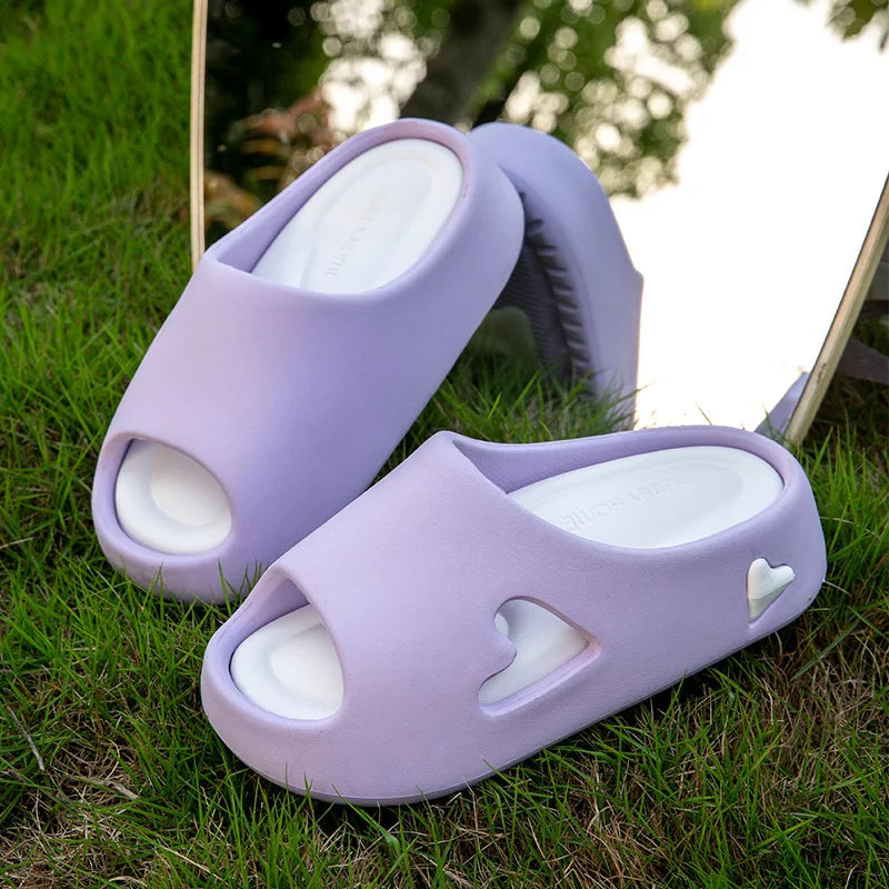 New arrival 6 cm platform EVA slipper women's light summer slides woman chunky home bath shoes girls garden clogs mute slippers