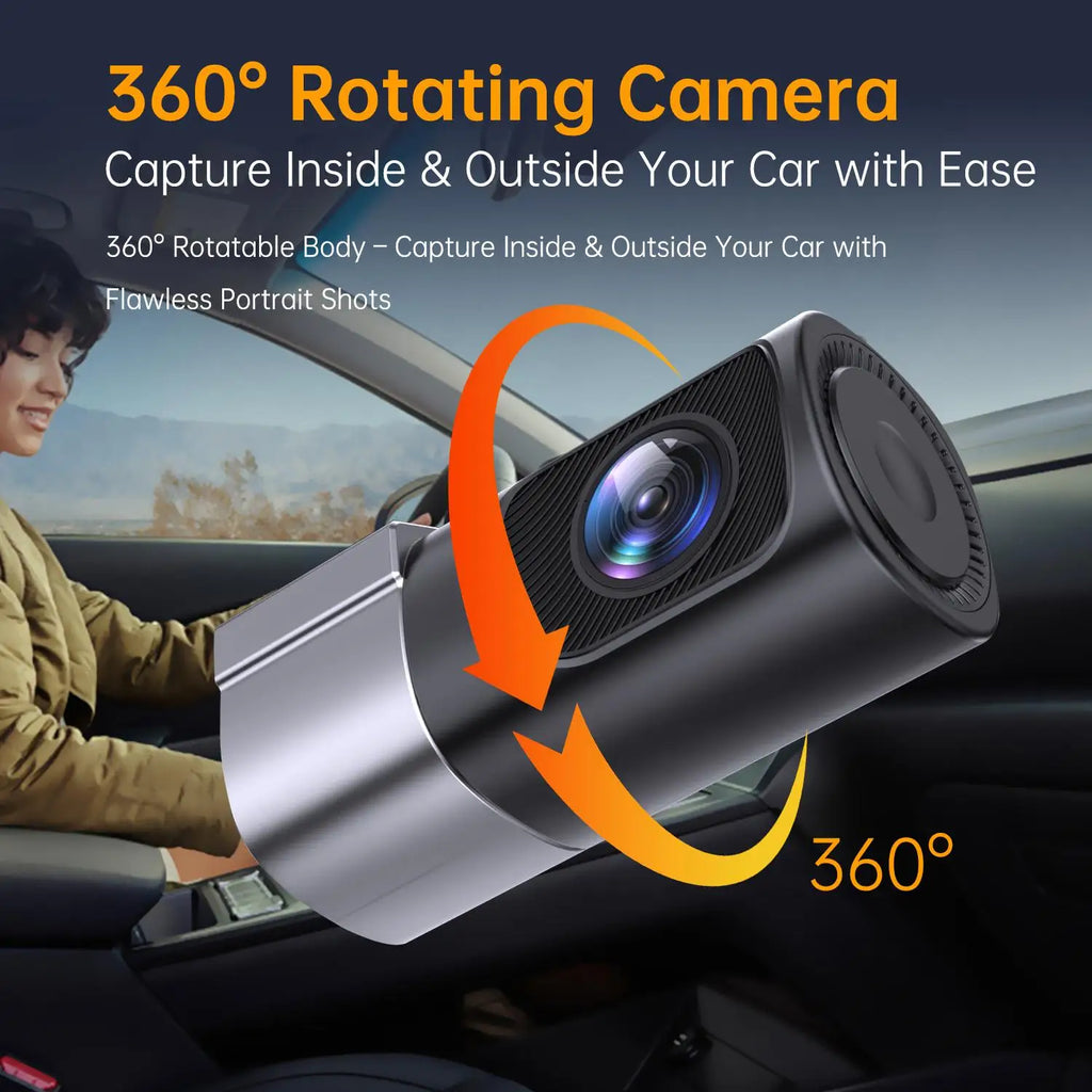 1080P Mini Hidden Dashcam for Car, Night Vision Dashboard Camera with 32GB Memory Card Included, 24-Hour Parking Monitoring, Loop Recording, Gravity Sensor, Mobile App Control, Car Safety Accessory
