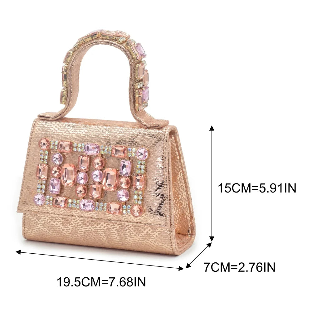 2026 New Design Elegant Women's High Heels Shoes & Bag Set Rhinestone-Embellished Designer Shoes Perfect for Special Occasionss