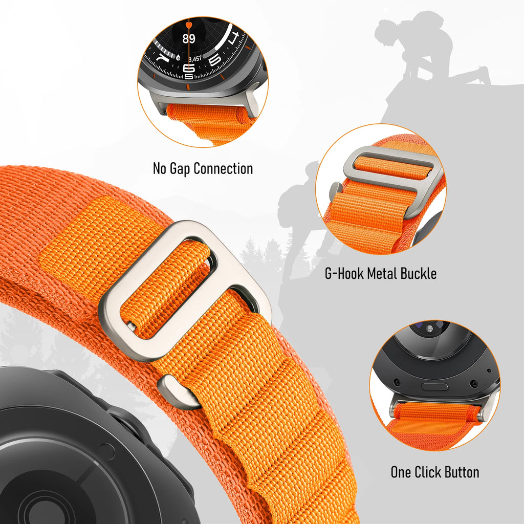 Alpine Loop For Samsung Galaxy Watch Ultra 2025 Strap 47mm Accessories Sports Nylon Bracelet correa Galaxy watch ultra band 47mm