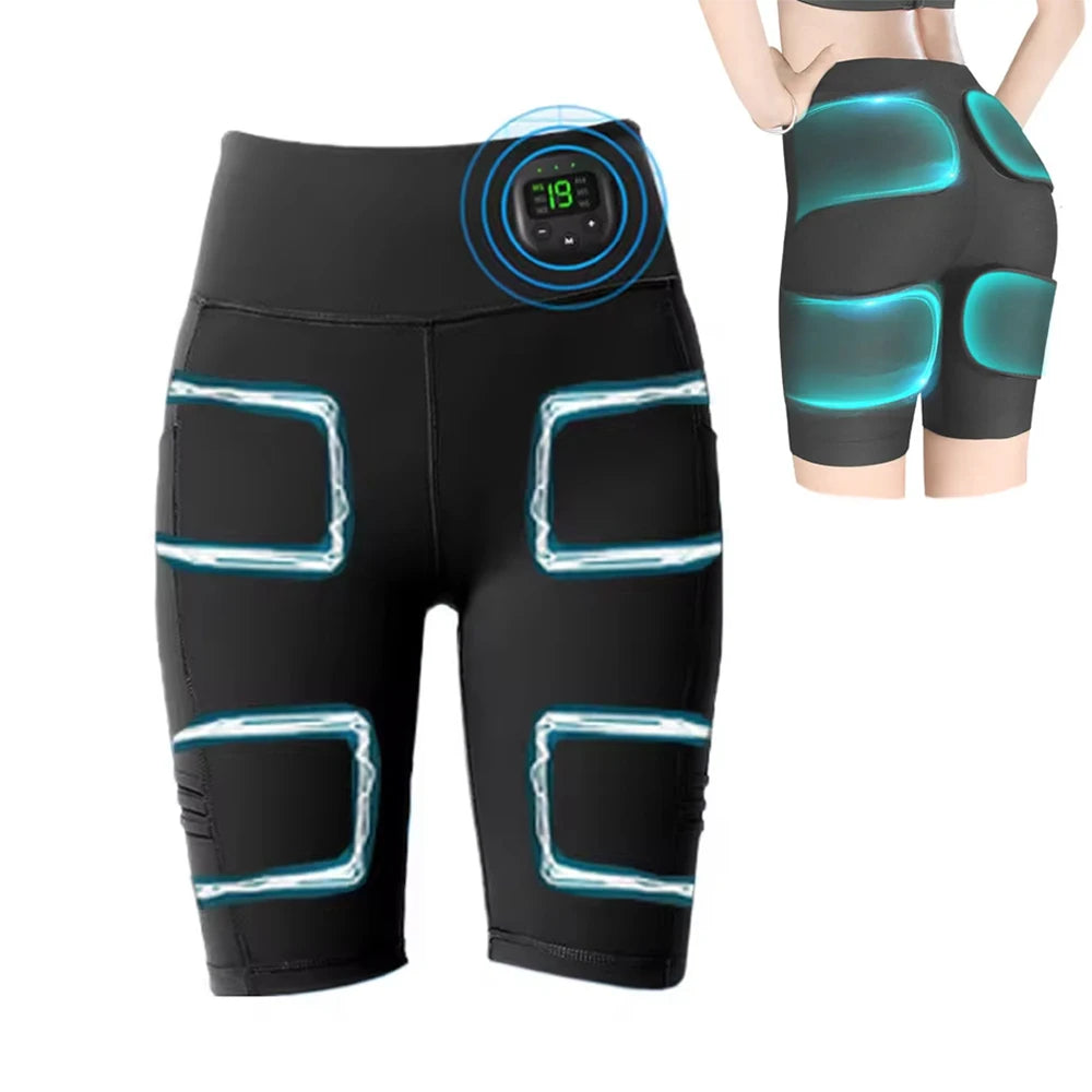 Intelligent Yoga Shorts EMS Micro Current Massage Stimulates Buttocks Muscles Lifts Buttocks And Shapes Training Pants USB