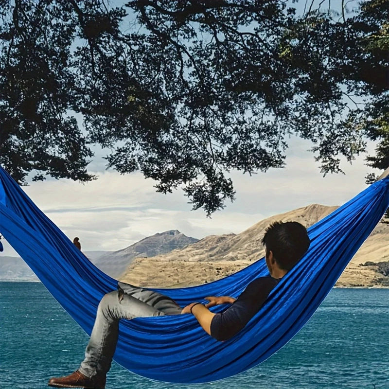 1Set Hammock with Straps and Storage Bag, Lightweight and Durable Textile Material Suitable for Beach Picnics and Hiking Trips