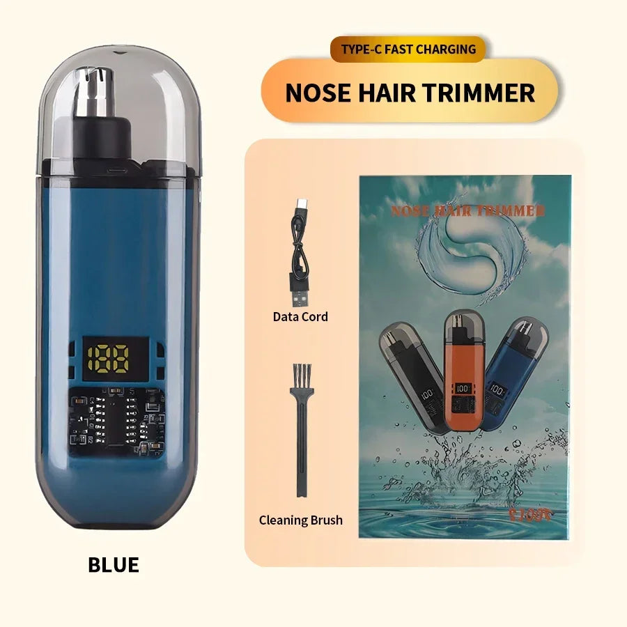 Rechargeable Nose Hair Trimmer and Facial Hair Remover for Men Nose Hair Shaver for Nasal Clearance - Portable Grooming Tool For