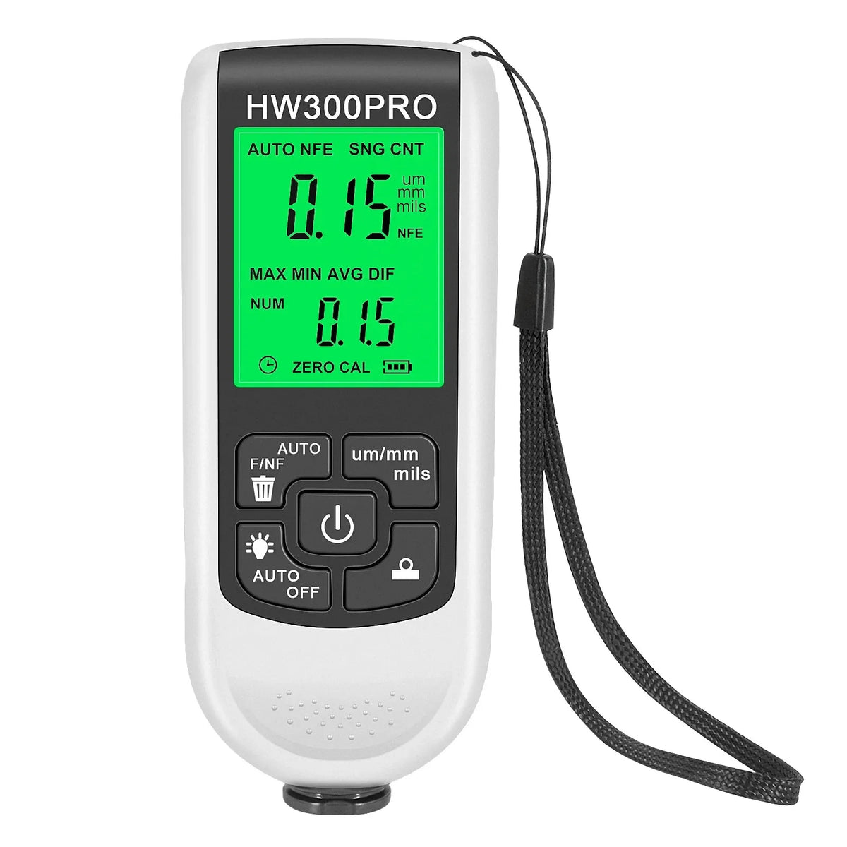 HW-300PRO Digital Coating Car Paint Film Thickness Gauge 0-2000UM Auto Measuring Tool
