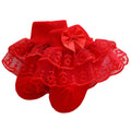 Pudcoco Infant Baby Girls Ruffle Lace Socks, Super Soft Infant Ankle Socks Princess Dress Socks with Bow 3M-2T