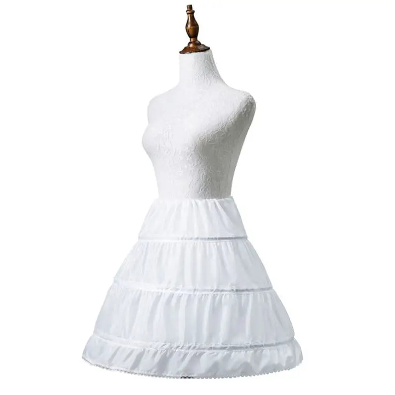 Girl Crinoline Underskirt for Lolita Dress with hoop Little Girl Under skirt Short Underskirt A-line Petticoat