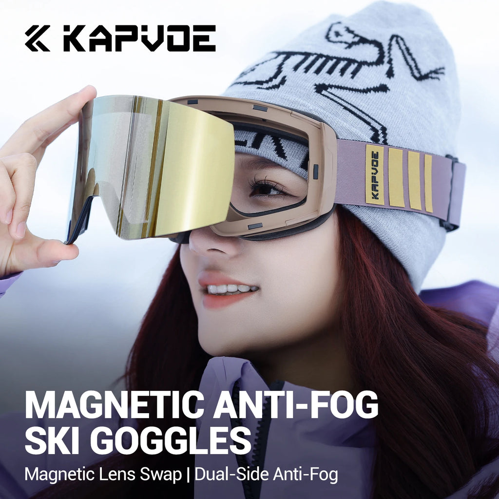Outdoor Photochromic Ski Goggles Men Snowboard Glasses Women Winter Snow Sunglasses UV400 Magnetic Attraction Lens High Quality