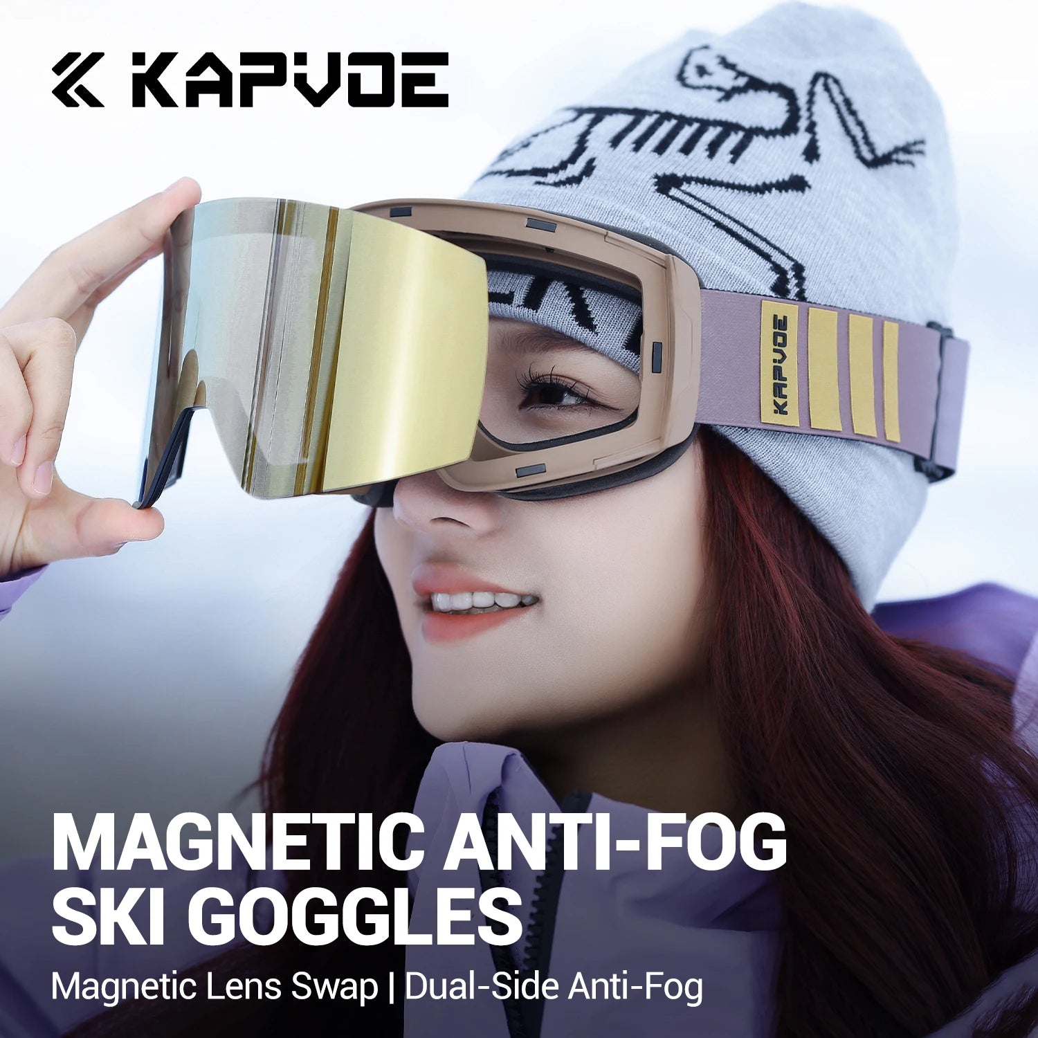Outdoor Photochromic Ski Goggles Men Snowboard Glasses Women Winter Snow Sunglasses UV400 Magnetic Attraction Lens High Quality