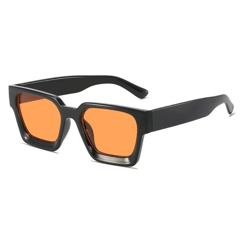 1PC Unisex Plastic Fashion Square Frame Sunglasses For Street Photography And Beach Trips Driving Accessories