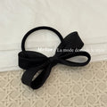 Korean mesh three-dimensional bow hair rope sweet girl headband rubber band double ponytail hair band on the back of the head