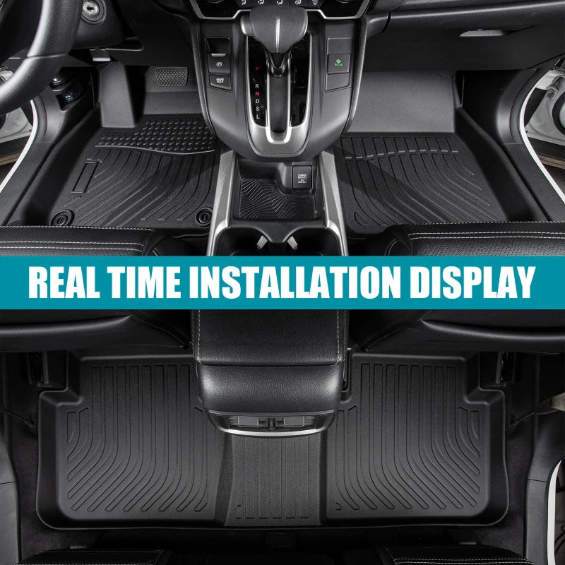 4PCS All Weather Floor Mats Liners For Chevrolet Suburban GMC Yukon XL 2015~2020 TPE Car Trunk Mat 3D Floor Mats Liner Set PHEV & HEV