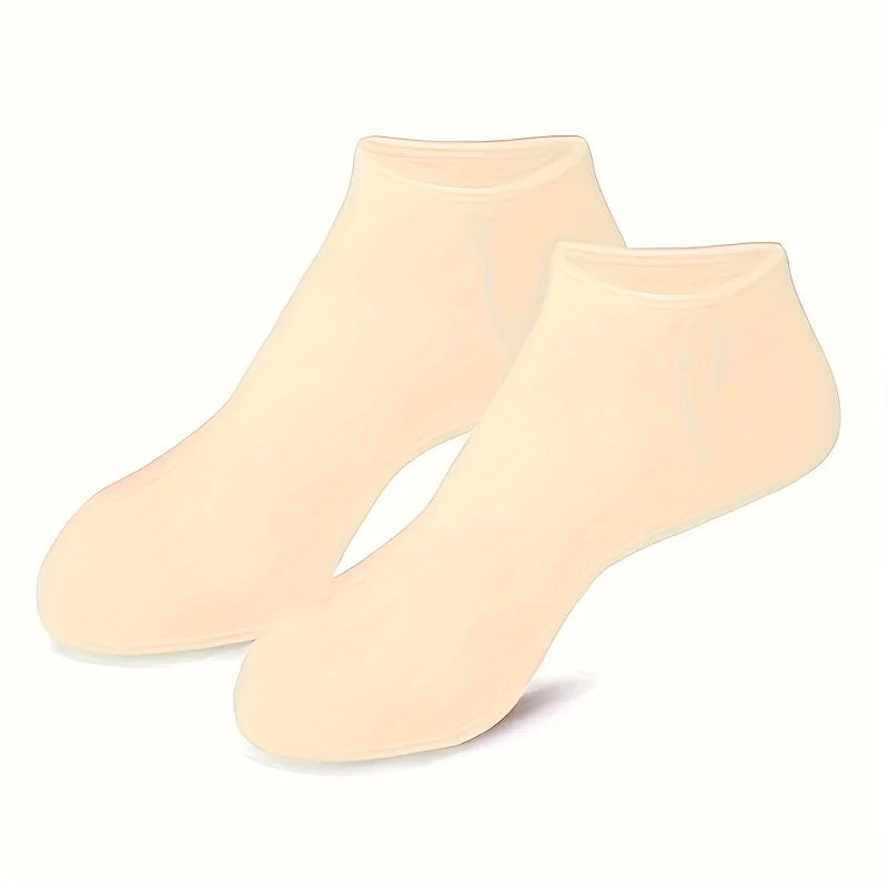 2 Pairs Of Moisturizing Silicone Foot Socks - Specially Designed For Cracked Feet, Contains Massage And Moisturizing Gel