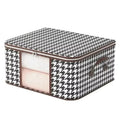 Visible Large Capacity Storage Box Portable Household Clothes Organizer With Handles Foldable Dustproof Quilt Zipper Container