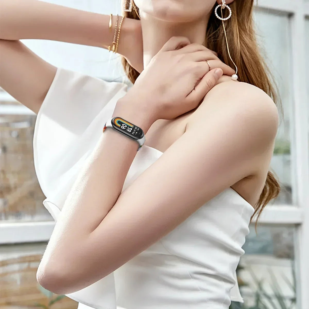Braided Solo Loop for Xiaomi Mi Band 8 Strap Replacement accessories Elastic Nylon Watchbands correa bracelet for Miband 8 NFC