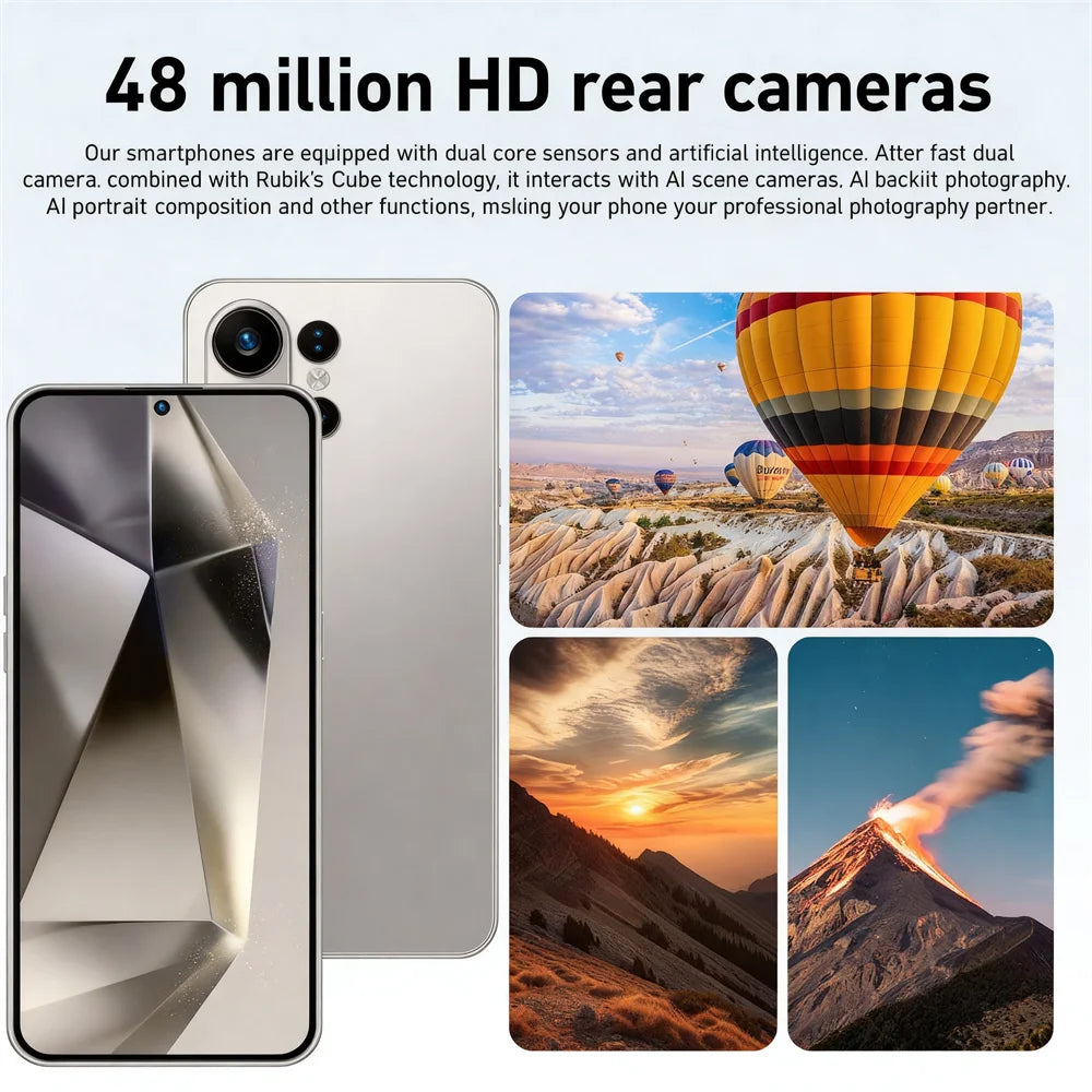 K-Touch NEW 26 Ultra Mobile Phones Smartphone Android 15 Global Version 5G Cell phone 7.3 Inch 16+48MP AI Camera 22GB+2TB 7800mAh Wifi GPS Cellphones
