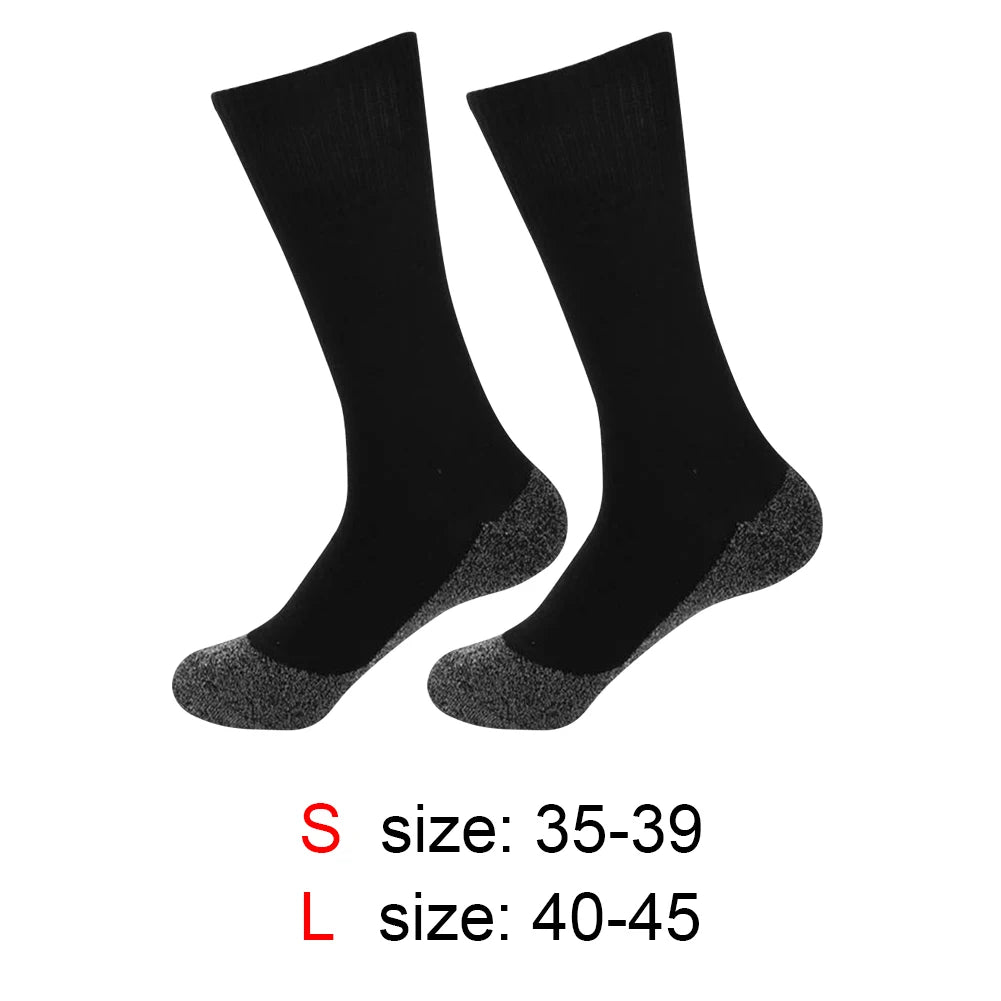 1Pair Winter Self-Heating Socks Thermal Heated Socks Soft Elastic Thicken Anti-Slip Socks For Women Men Outdoor Ski Tube Socks