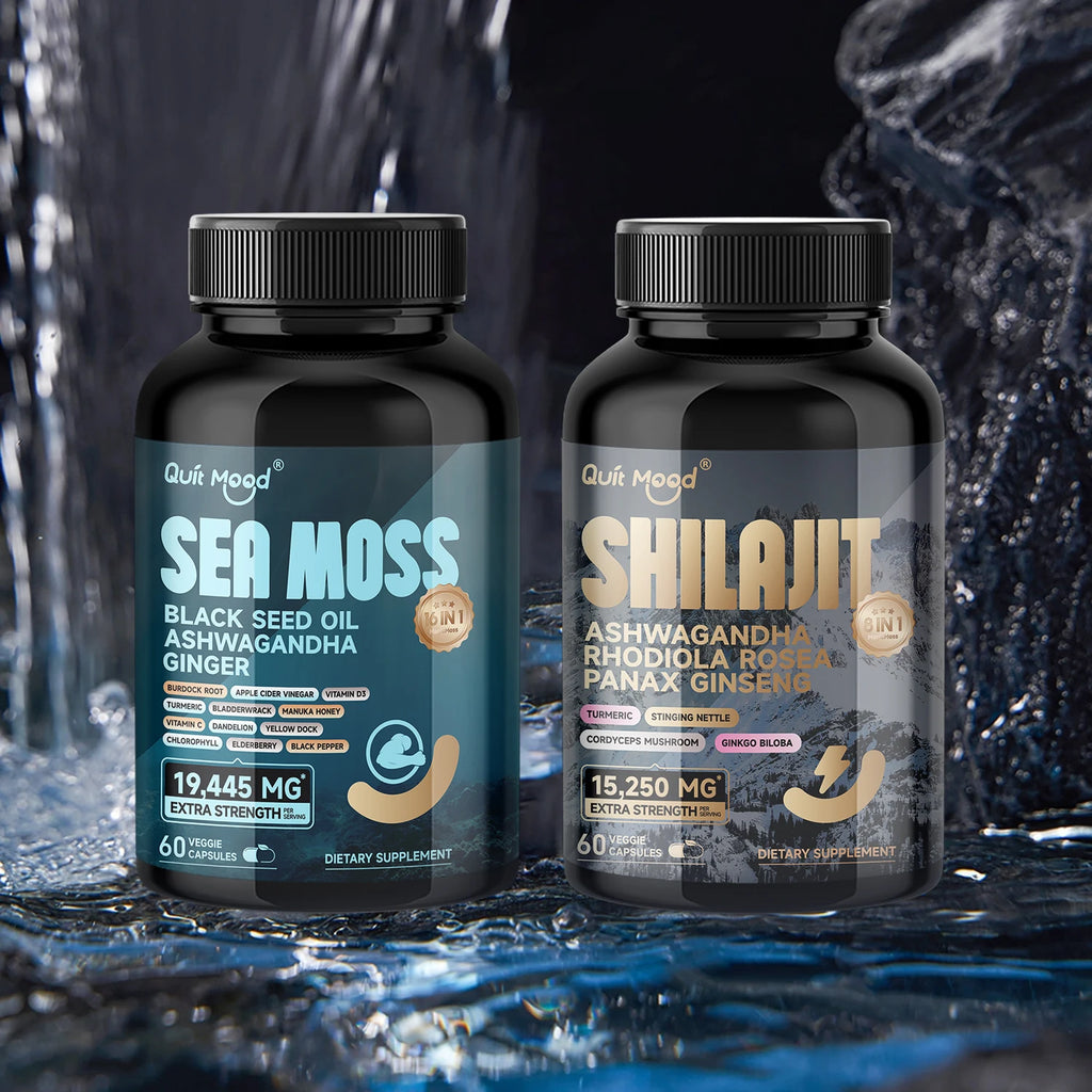 Shilajit 9000 Panax Ginseng 1500MG Ashwagandha 2000MG Rhodiola Rosea 1000MG, Turmeric 500MG, Gingko Biloba 500MG, Stinging Nettl