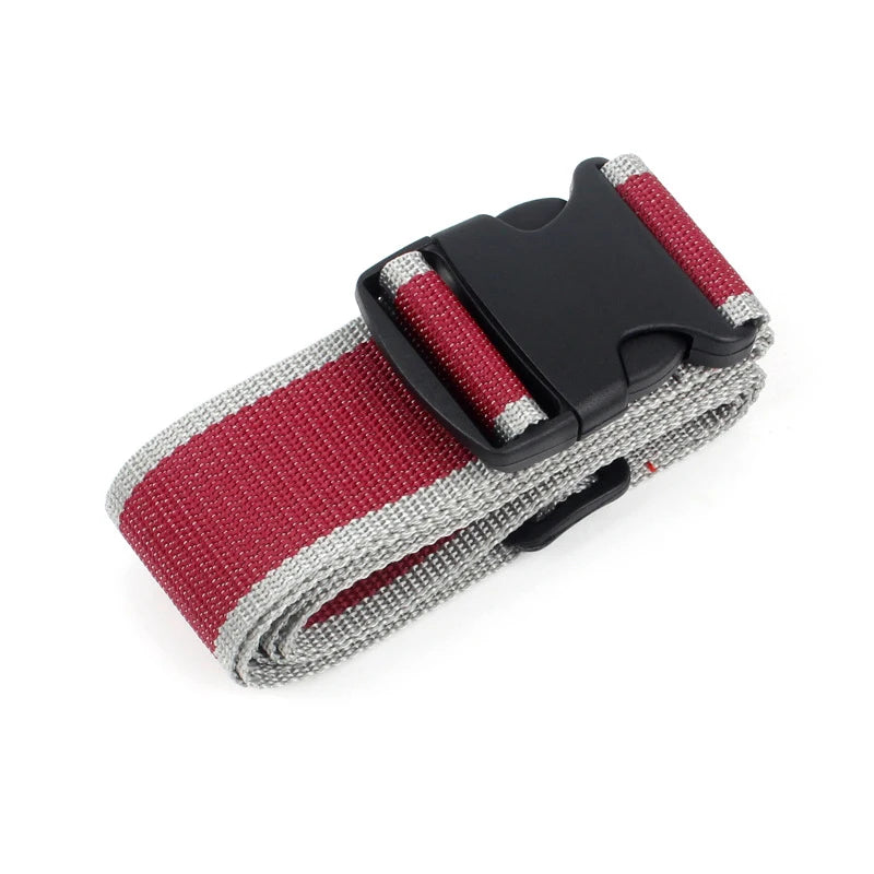 Straight Shaped Luggage Straps for Suitcase Polyester Luggage Belt with Adjustable Release Buckle Travel Accessory