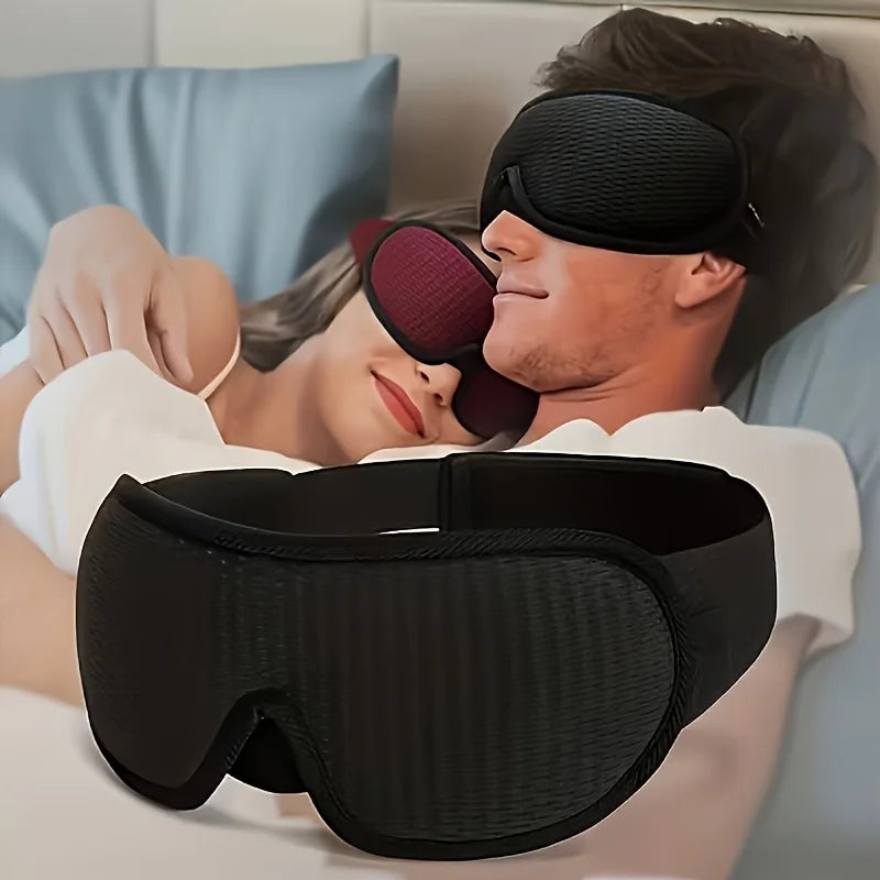 3D Sleep Mask, Super Comfortable Light Blocking, Adjustable Headband, Soft Breathable for Travel Home Office Men Women Eye Patch