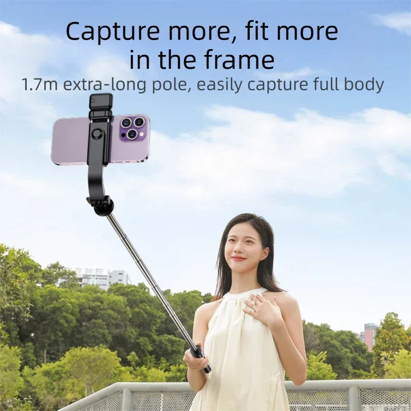 Ultra Long 1700mm Selfie Stick with Bluetooth Remote Portable Phone Holder And Fill Light Tripod Stand for Live Broadcasts