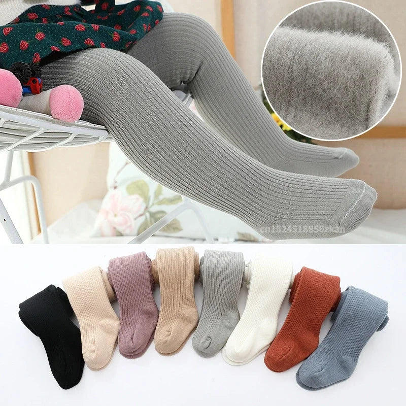 New Thicken Girls Tights for Winter Autumn 1 Pcs Warm Baby Girls Clothing Children Stockings 0-6 Years Old Solid Kids Pantyhose