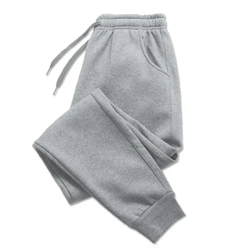 2024 Barbell Printed Fleece Men's Trousers Autumn Winter Pants Fashion Drawstring Casual Male Sweatpants Jogging Sports Pants