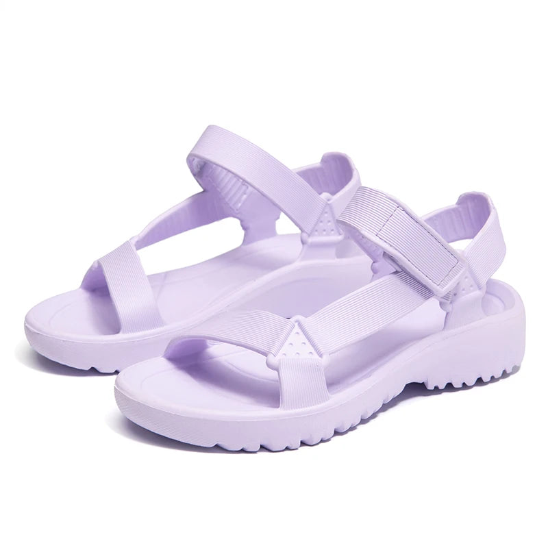 Womens Sandals Fashion Trend Anti-slip Wear-resistant Lightweoght EVA Flat Sandals for Women Outdoor Beach Shoes for Women