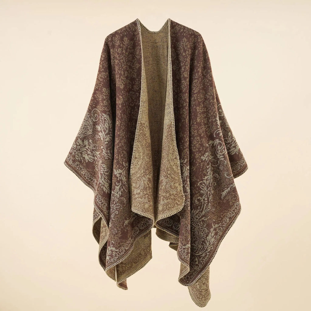Cashmere Winter Warm Ponchos And Capes For Women Foulard Femme Shawls and Wraps Floral Pashmina Female Bufanda Mujer