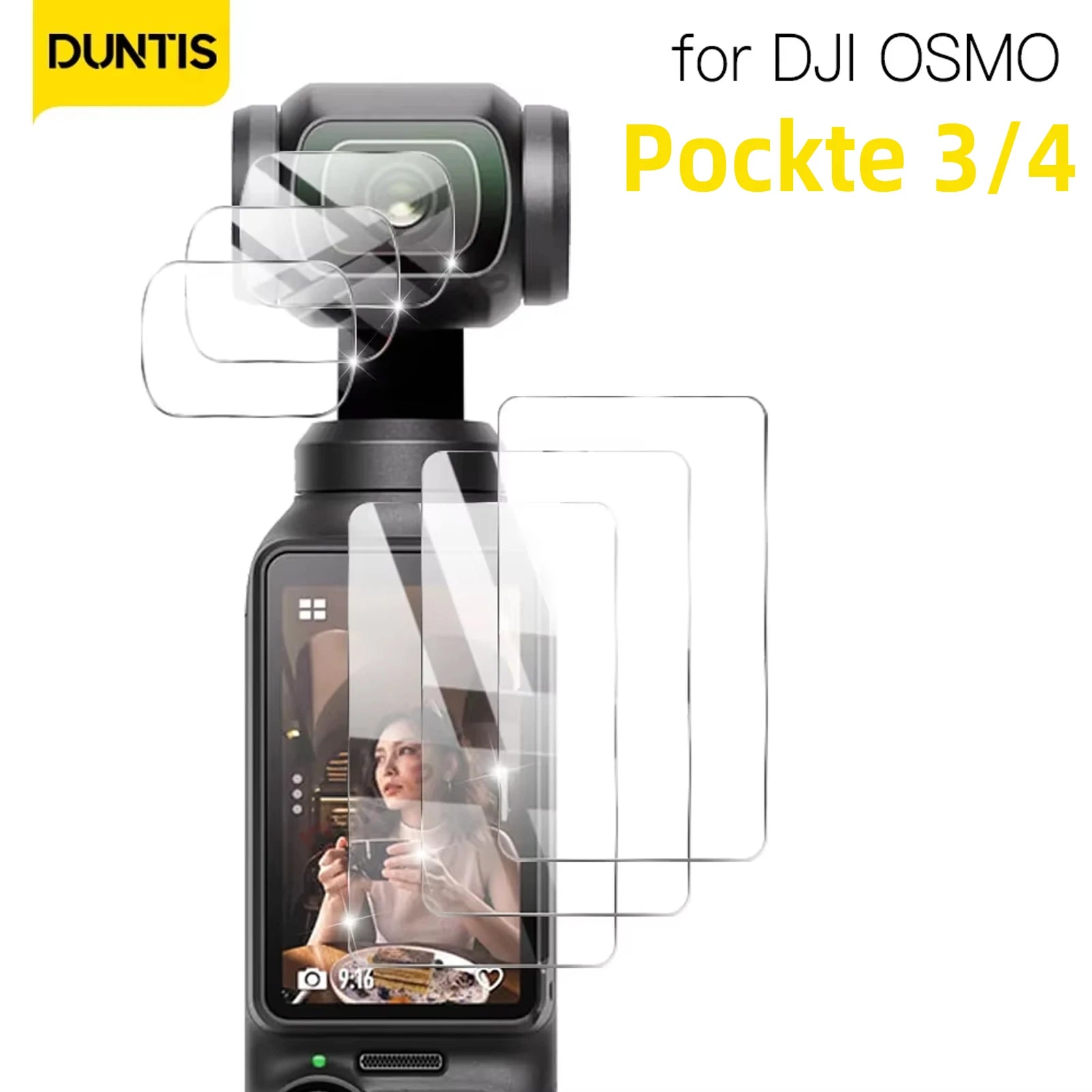 9H HD Tempered Glass for DJI OSMO Pocket 3/4 Screen Protector For DJI Pocket3/4 Gimbal Camera Lens Protect Glass Accessories