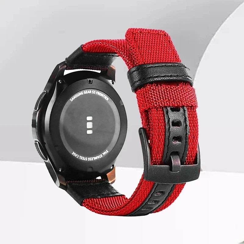 20mm 22mm Nylon  strap For Samsung Galaxy watch 3 4 46mm gear s3 Frontier Classic Woven Nylon Band for 20mm 22mm Sport Wristband