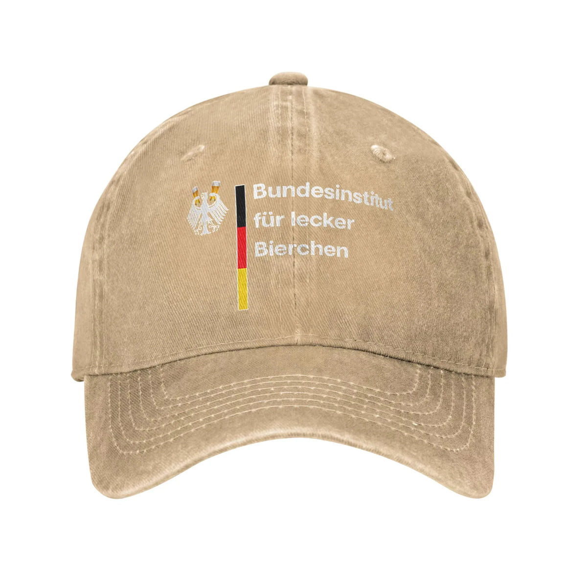 Vintage German-Federal Institute for Delicious Beers Baseball Cap Unisex Distressed Cotton Sun Cap Outdoor Workouts Gift Hat