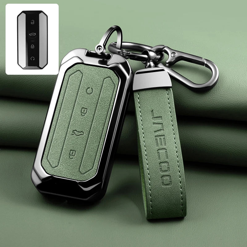 Zinc Alloy Car Key Protective Cover, Suitable for Chery Jaecoo J5 J7 5 7 2025 2026 Keychain and Keyring Car Interior Accessories
