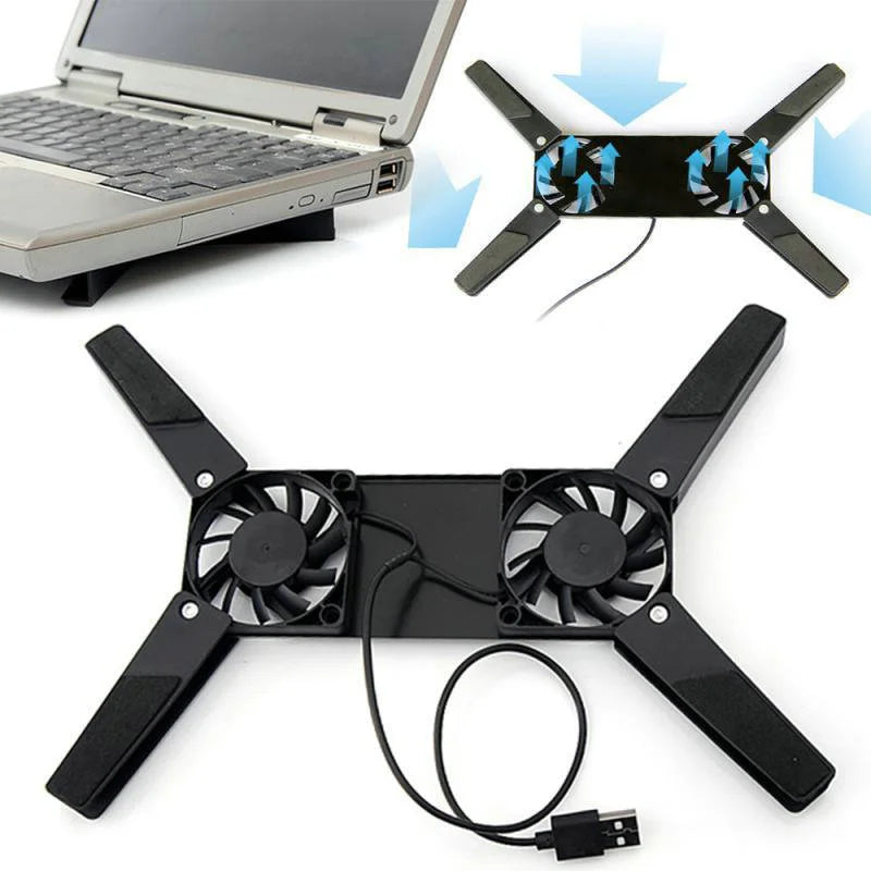 Foldable Cooling Pad for Laptop with Double Fans USB Powered Laptop Stand Cooler for 7-15 Inch Notebook PC LCD Display Holder