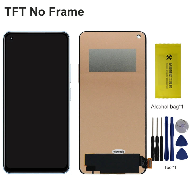 AMOLED Screen for Xiaomi 11 Lite 5G NE LCD Display Screen Touch Panel Digitizer Assembly for Mi 11 Lite 5G NE 2109119DG 2107119D