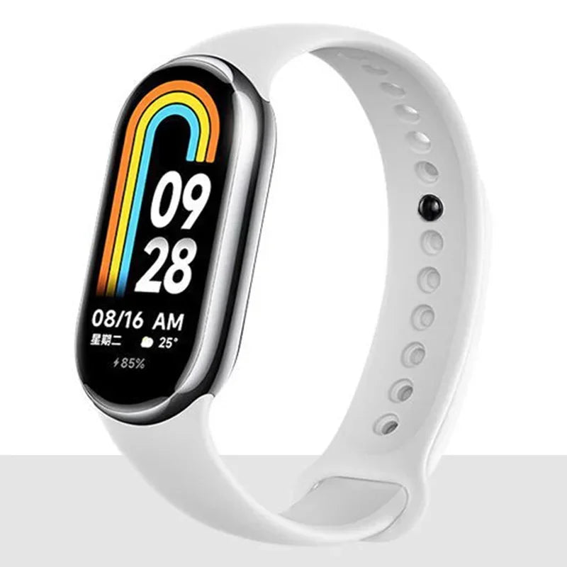 Silicone Strap For Xiaomi Mi band 8-8 NFC Sport Belt Replacement miband8 Bracelet waterproof smart band 8 watchband Accessories