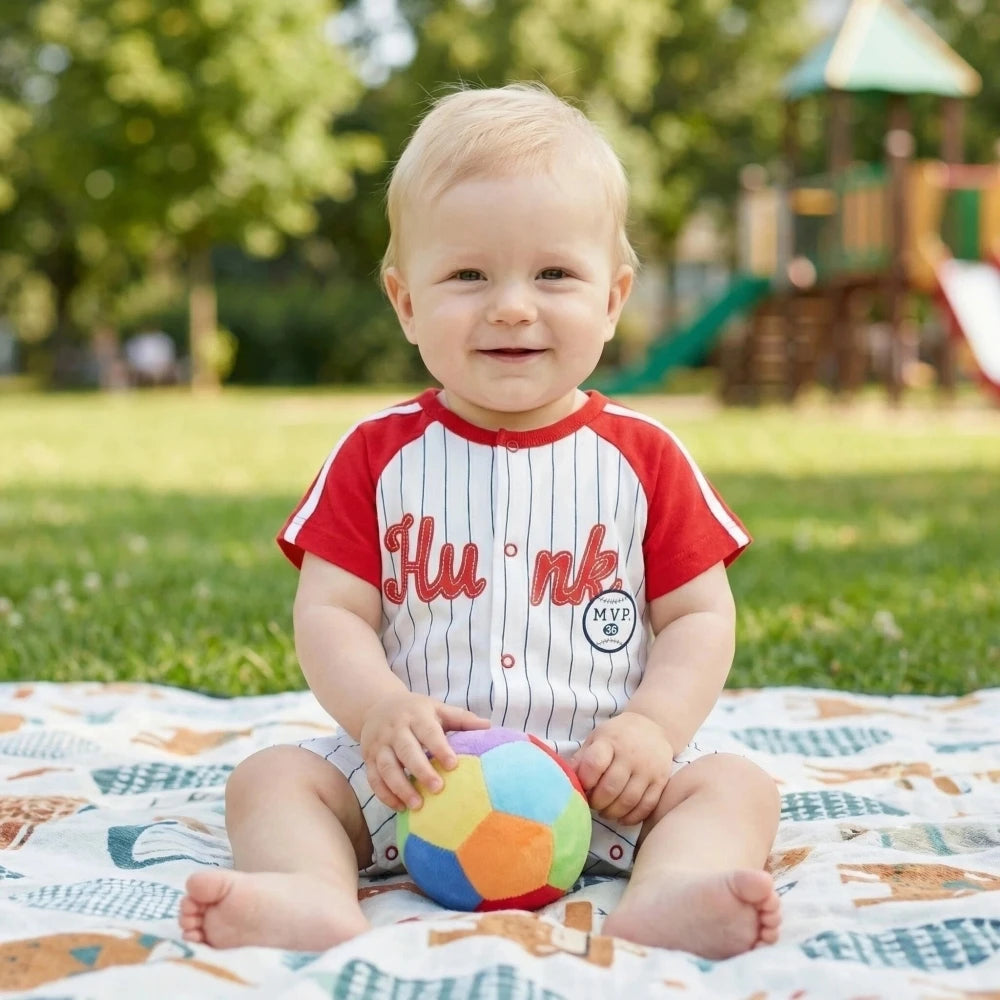 Summer Comfortable Baby Boy Jumpsuits 0 to 18 Months Rompers Boys Clothes Cotton Short Sleeve Bodysuit Sports Onesie Overalls