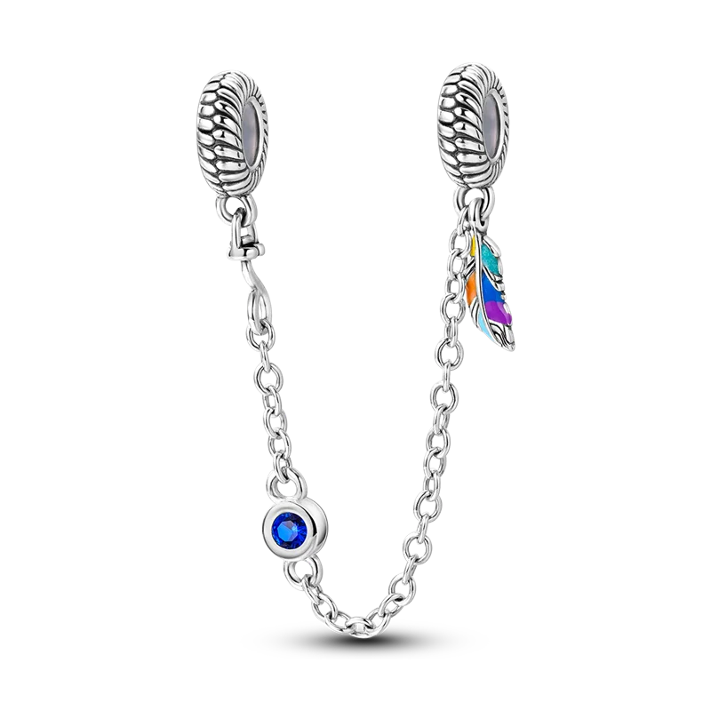 Silver Clasp 925 Sterling Silver CZ Pave Clip Charms Daisy Beads Stopper Safety Chain Fit Original Bangle Bracelet Jewelry Clips