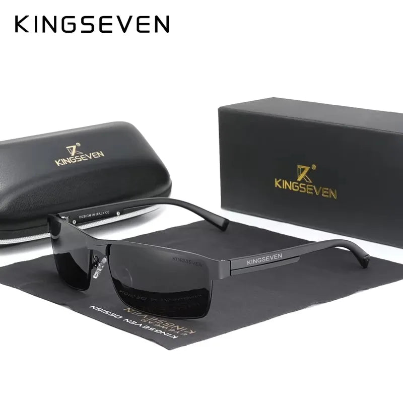 KINGSEVEN Men Polarized Sunglasses Design Women Sun Glasses UV400 Anti-glare Driving Square Eyeglasses