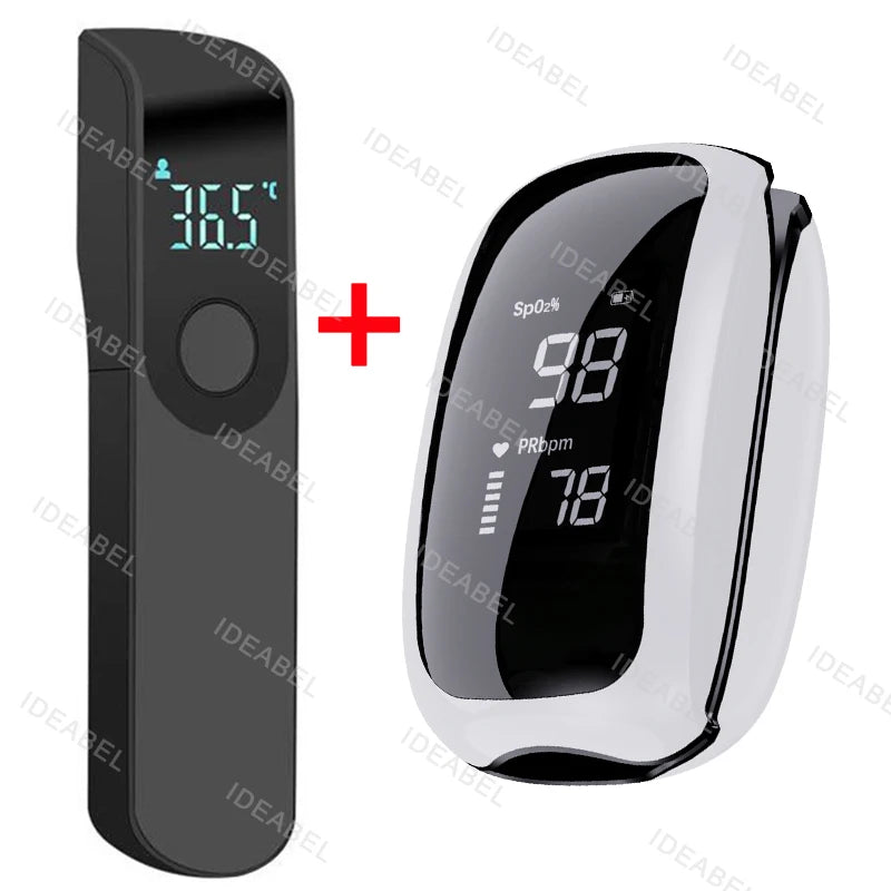 Rechargeable Oximeter Infrared Fever Thermometer Digital LCD Infant Adult Non-contact Laser Body Temperature Ear Thermometer